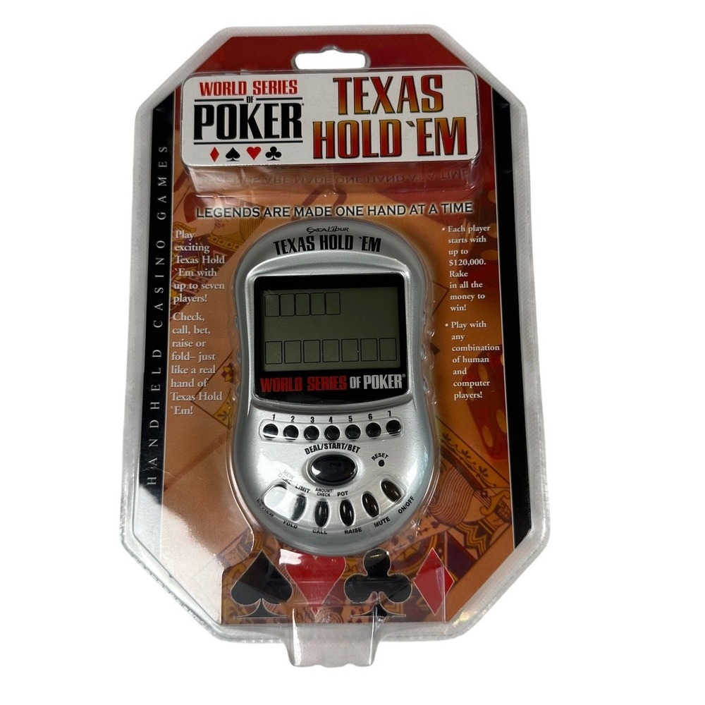 Excalibur World Series of Poker Texas Hold Em Handheld Electronic Game New i